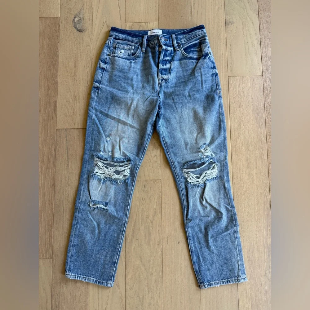 FRAME Le Original Ripped Jeans - Picture 1 of 3